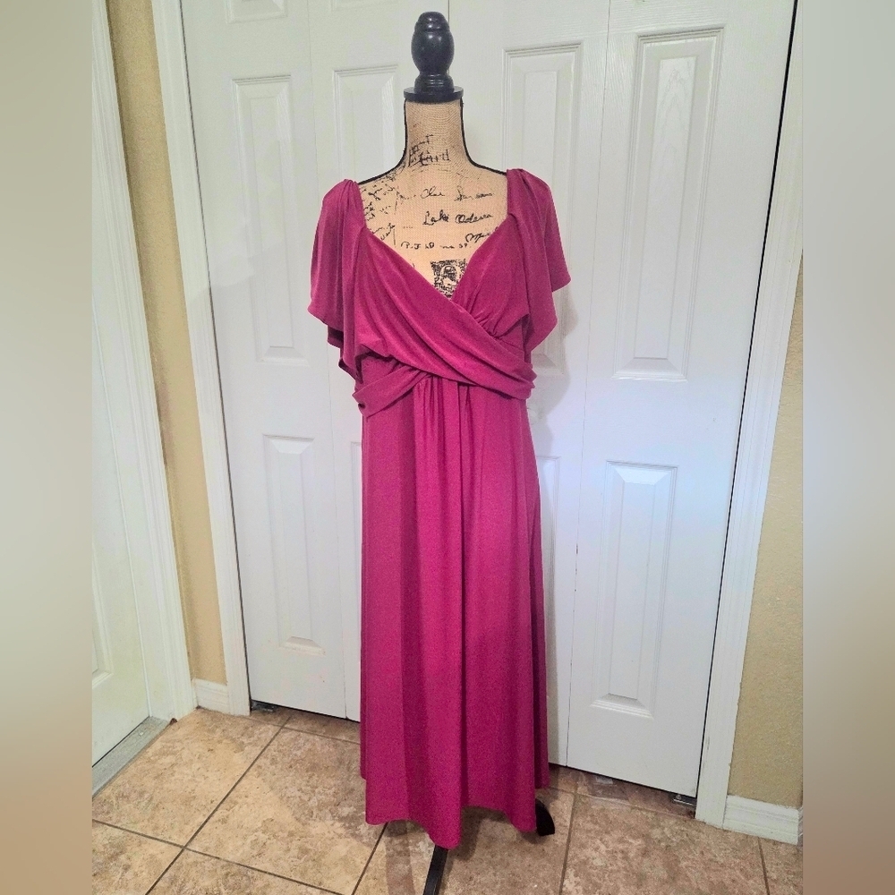Glamorosa Deep Pink Midi Dress